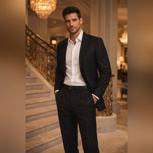 Moncler  Men's Classic Black Trousers